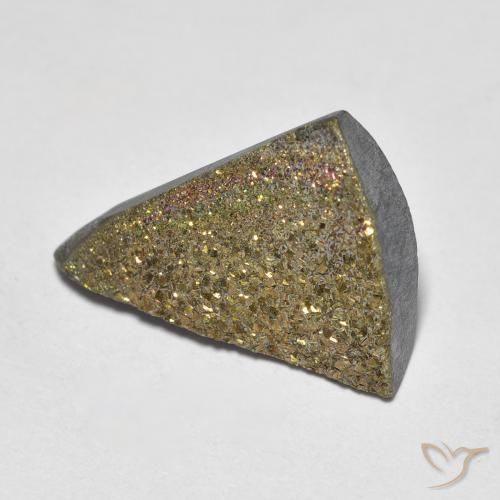 Pirite Arcobaleno Multicolore naturale da 6.37 ct, Taglio trillion, Opaco