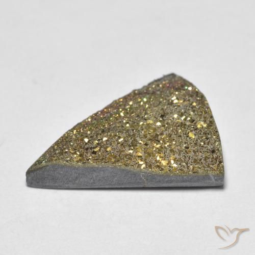 Pirite Arcobaleno Multicolore naturale da 6.37 ct, Taglio trillion, Opaco