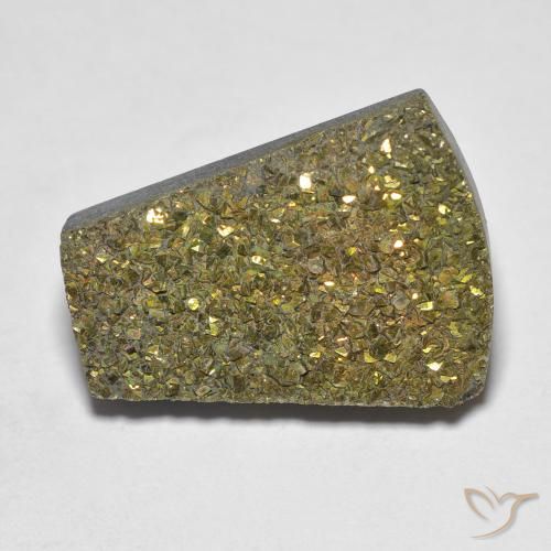 10.63ct Naturale Multicolore Pirite Arcobaleno, Taglio a fantasia, Opaco
