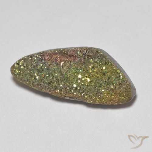 Pirite Arcobaleno Multicolore naturale da 5.63 ct, Taglio a fantasia, Opaco