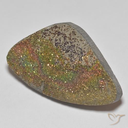 Pirite Arcobaleno Multicolore naturale da 20.44 ct, Taglio a fantasia, Opaco