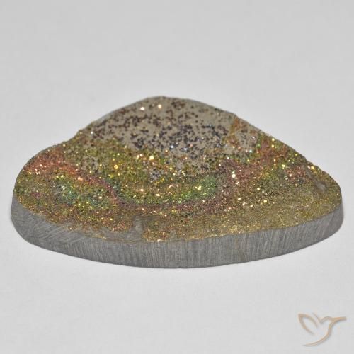 Pirite Arcobaleno Multicolore naturale da 20.44 ct, Taglio a fantasia, Opaco