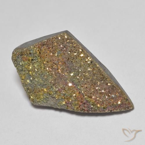 Pirite Arcobaleno Multicolore naturale da 7.52 ct, Taglio a fantasia, Opaco