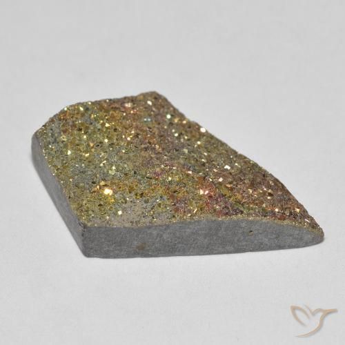 Pirite Arcobaleno Multicolore naturale da 7.52 ct, Taglio a fantasia, Opaco