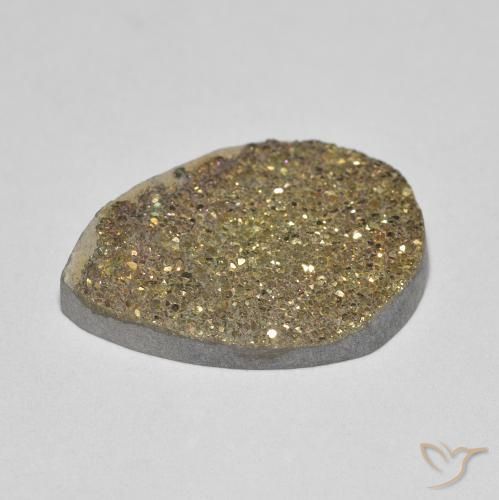 Pirite Arcobaleno Multicolore naturale da 6.60 ct, Forma a pera, Opaco