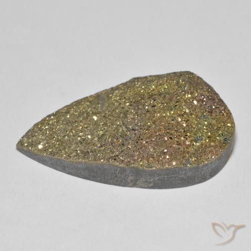 Pirite Arcobaleno Multicolore naturale da 12.75 ct, Forma a pera, Opaco
