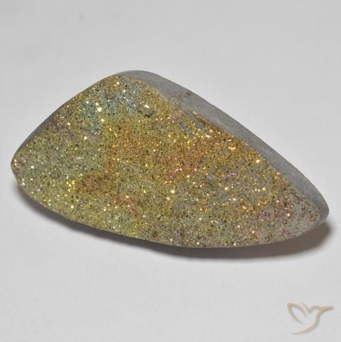 25.92ct Naturale Multicolore Pirite Arcobaleno, Taglio a fantasia, Opaco