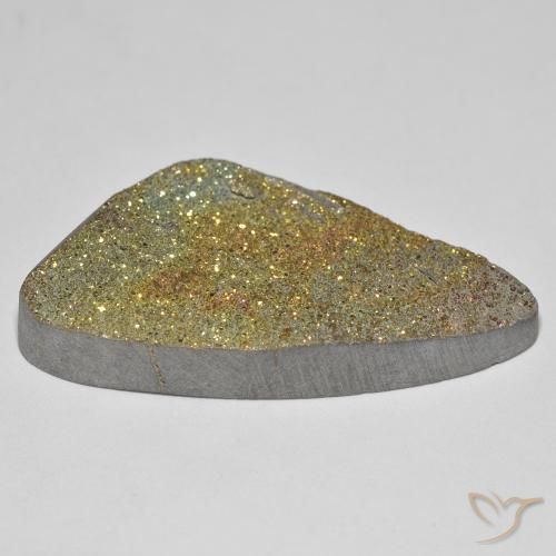 Pirite Arcobaleno Multicolore naturale da 25.92 ct, Taglio a fantasia, Opaco