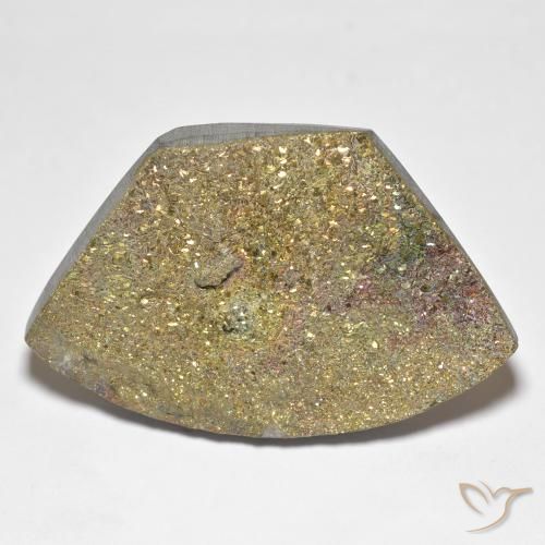 Pirite Arcobaleno Multicolore naturale da 41.18 ct, Taglio a fantasia, Opaco