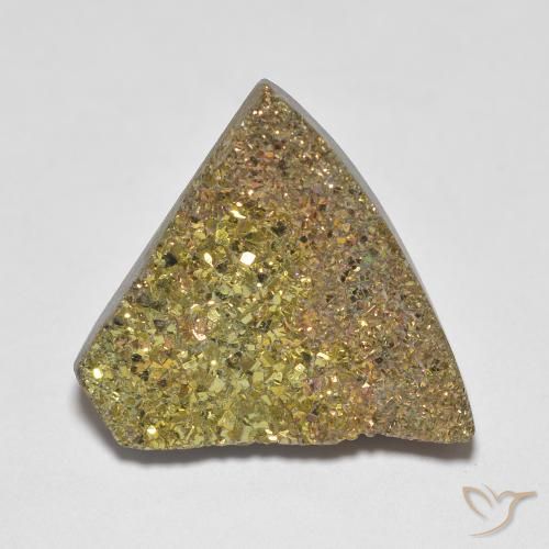 10.04ct Naturale Multicolore Pirite Arcobaleno, Taglio a fantasia, Opaco
