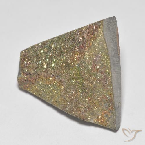 Pirite Arcobaleno Multicolore naturale da 19.72 ct, Taglio a fantasia, Opaco