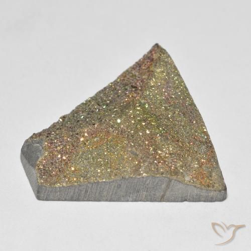 Pirite Arcobaleno Multicolore naturale da 19.72 ct, Taglio a fantasia, Opaco