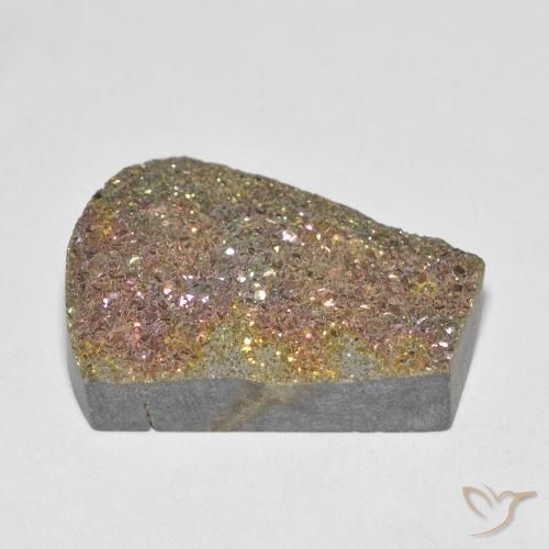 Pirite Arcobaleno Multicolore naturale da 10.84 ct, Taglio a fantasia, Opaco