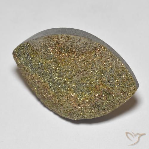 Pirite Arcobaleno Multicolore naturale da 17.11 ct, Taglio marquise, Opaco