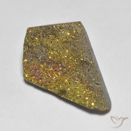 Pirite Arcobaleno Multicolore naturale da 7.50 ct, Taglio a fantasia, Opaco