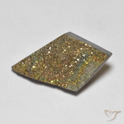 Pirite Arcobaleno Multicolore naturale da 5.13 ct, Taglio a fantasia, Opaco