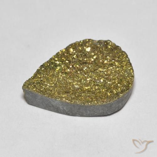 Pirite Arcobaleno Multicolore naturale da 5.42 ct, Forma a pera, Opaco