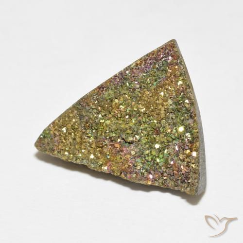 Pirite Arcobaleno Multicolore naturale da 7.72 ct, Taglio trillion, Opaco