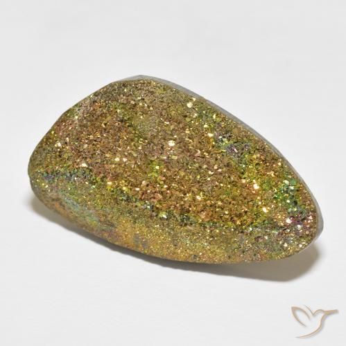 Pirite Arcobaleno Multicolore naturale da 36.25 ct, Taglio a fantasia, Opaco