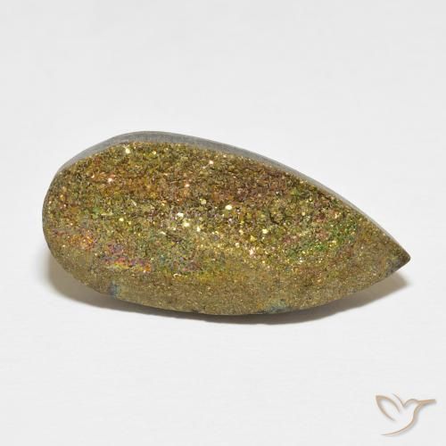 Pirite Arcobaleno Multicolore naturale da 13.42 ct, Forma a pera, Opaco