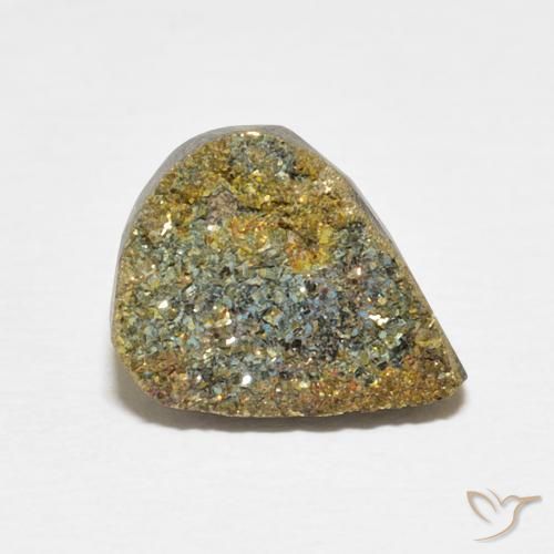 Pirite Arcobaleno Multicolore naturale da 3.71 ct, Forma a pera, Opaco