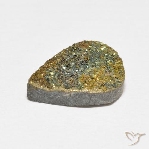 Pirite Arcobaleno Multicolore naturale da 3.71 ct, Forma a pera, Opaco