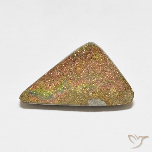 10.28ct Naturale Multicolore Pirite Arcobaleno, Taglio a fantasia, Opaco