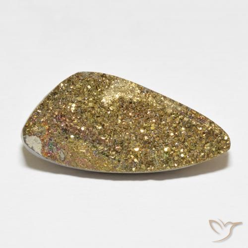 16.56ct Naturale Multicolore Pirite Arcobaleno, Taglio a fantasia, Opaco