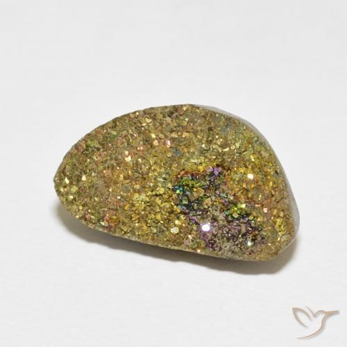 Pirite Arcobaleno Multicolore naturale da 8.38 ct, Taglio a fantasia, Opaco
