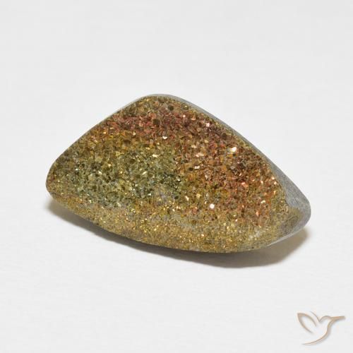 Pirite Arcobaleno Multicolore naturale da 6.55 ct, Taglio a fantasia, Opaco