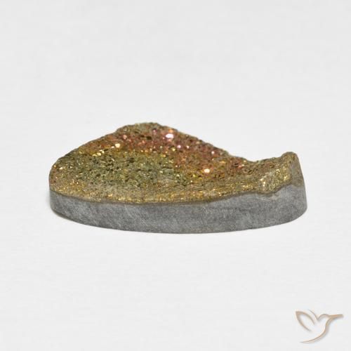 Pirite Arcobaleno Multicolore naturale da 6.55 ct, Taglio a fantasia, Opaco
