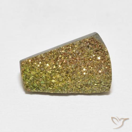 5.33ct Naturale Multicolore Pirite Arcobaleno, Taglio a fantasia, Opaco