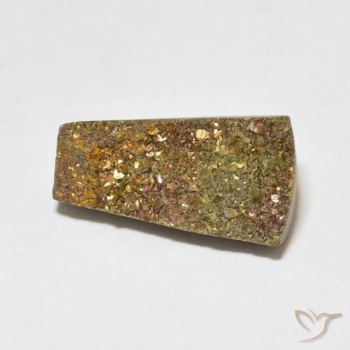 Pirite Arcobaleno Multicolore naturale da 4.97 ct, Taglio a fantasia, Opaco