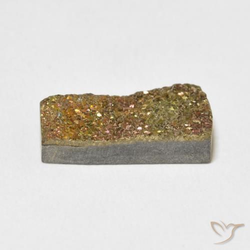 Pirite Arcobaleno Multicolore naturale da 4.97 ct, Taglio a fantasia, Opaco
