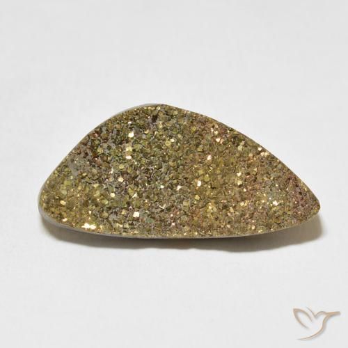 11.67ct Naturale Multicolore Pirite Arcobaleno, Taglio a fantasia, Opaco