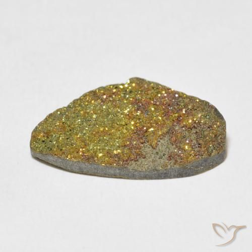 Pirite Arcobaleno Multicolore naturale da 5.34 ct, Taglio a fantasia, Opaco