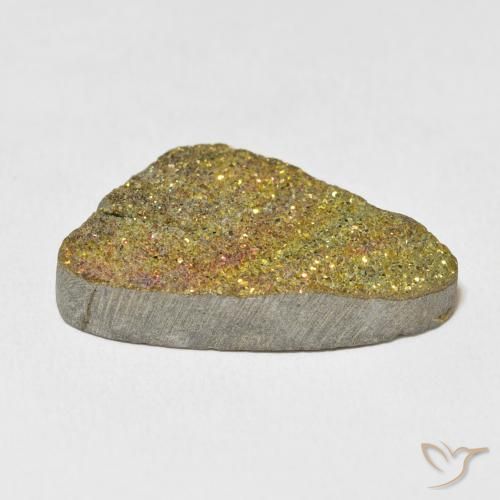Pirite Arcobaleno Multicolore naturale da 16.77 ct, Taglio a fantasia, Opaco