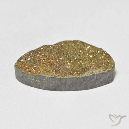 Pirite Arcobaleno Multicolore naturale da 11.68 ct, Taglio a fantasia, Opaco