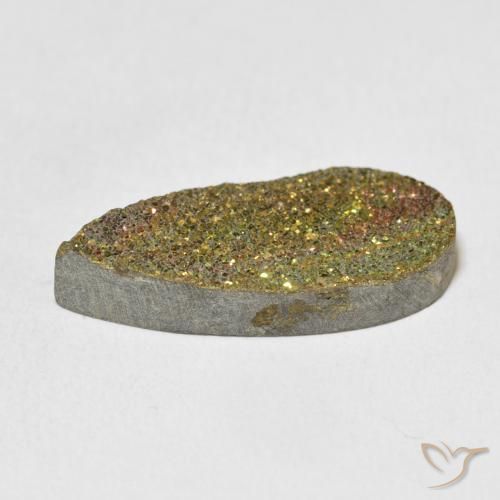 Pirite Arcobaleno Multicolore naturale da 8.74 ct, Forma a pera, Opaco