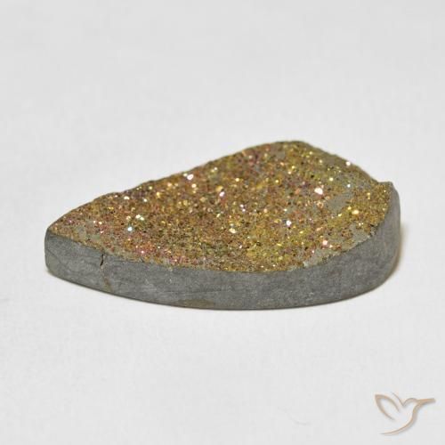 Pirite Arcobaleno Multicolore naturale da 14.35 ct, Forma a pera, Opaco