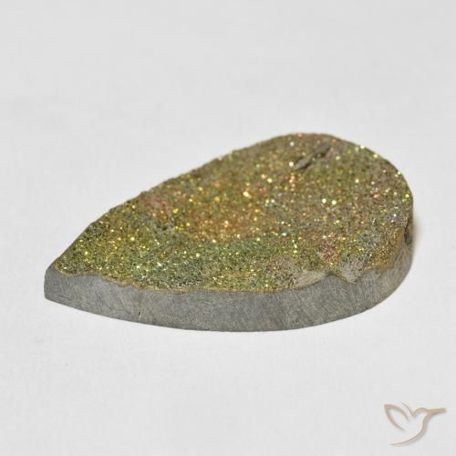 Pirite Arcobaleno Multicolore naturale da 22.03 ct, Forma a pera, Opaco