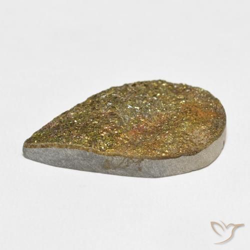 Pirite Arcobaleno Multicolore naturale da 18.07 ct, Forma a pera, Opaco