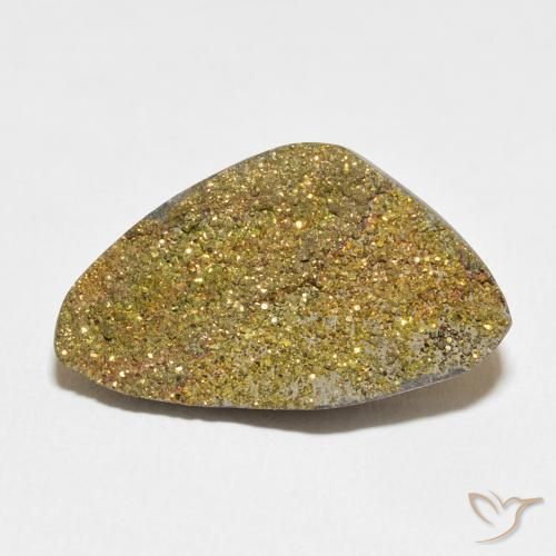 13.08ct Naturale Multicolore Pirite Arcobaleno, Taglio a fantasia, Opaco