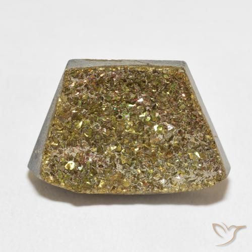 12.28ct Naturale Multicolore Pirite Arcobaleno, Taglio a fantasia, Opaco