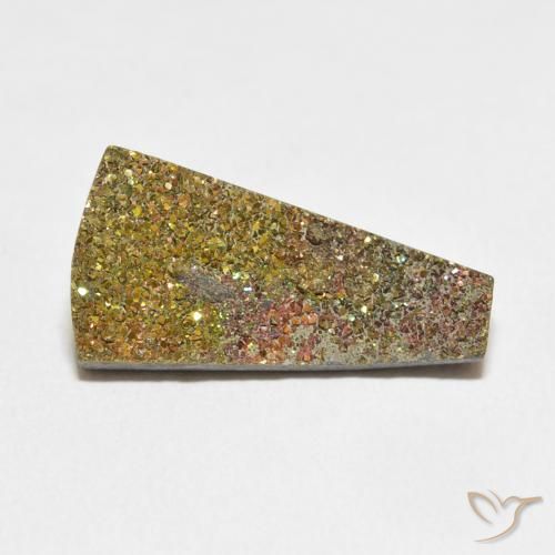 7.74ct Naturale Multicolore Pirite Arcobaleno, Taglio a fantasia, Opaco