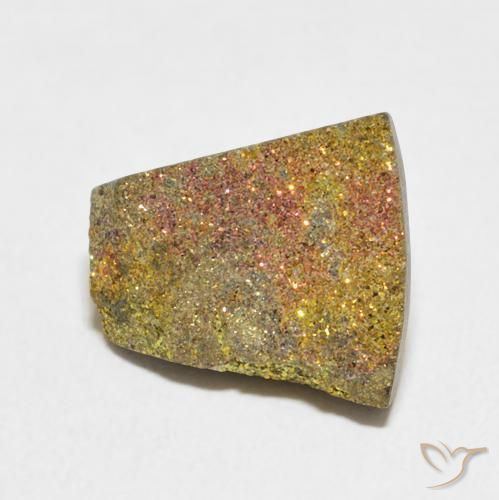 Pirite Arcobaleno Multicolore naturale da 5.02 ct, Taglio a fantasia, Opaco