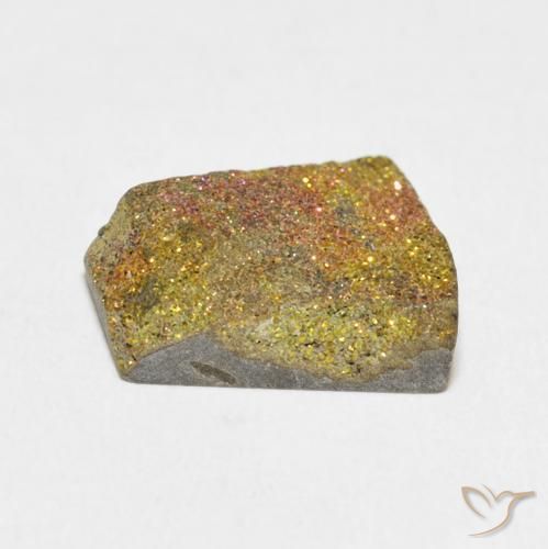 Pirite Arcobaleno Multicolore naturale da 5.02 ct, Taglio a fantasia, Opaco