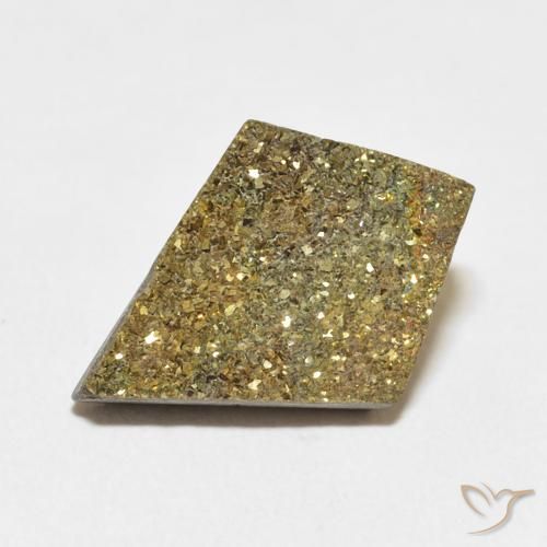 6.51ct Naturale Multicolore Pirite Arcobaleno, Taglio a fantasia, Opaco