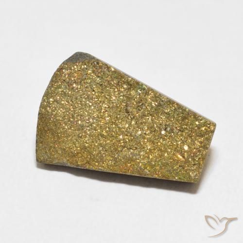 Pirite Arcobaleno Multicolore naturale da 6.39 ct, Taglio a fantasia, Opaco