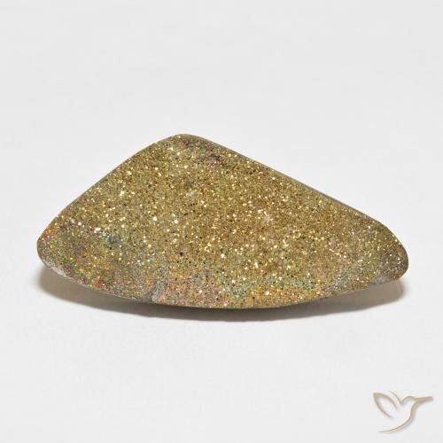 22.93ct Naturale Multicolore Pirite Arcobaleno, Taglio a fantasia, Opaco
